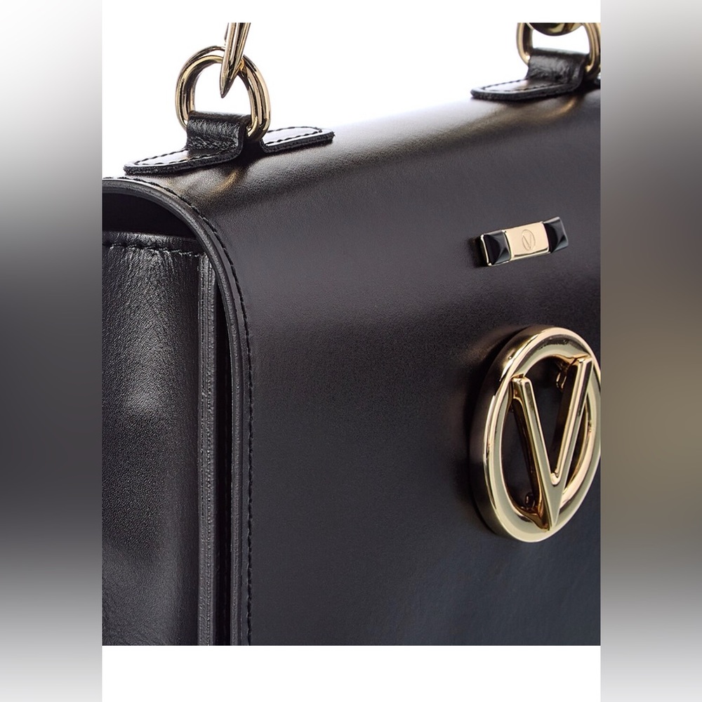 SOLD Valentino Black Mabel Robe Leather Bag NWT - Picture 4 of 7